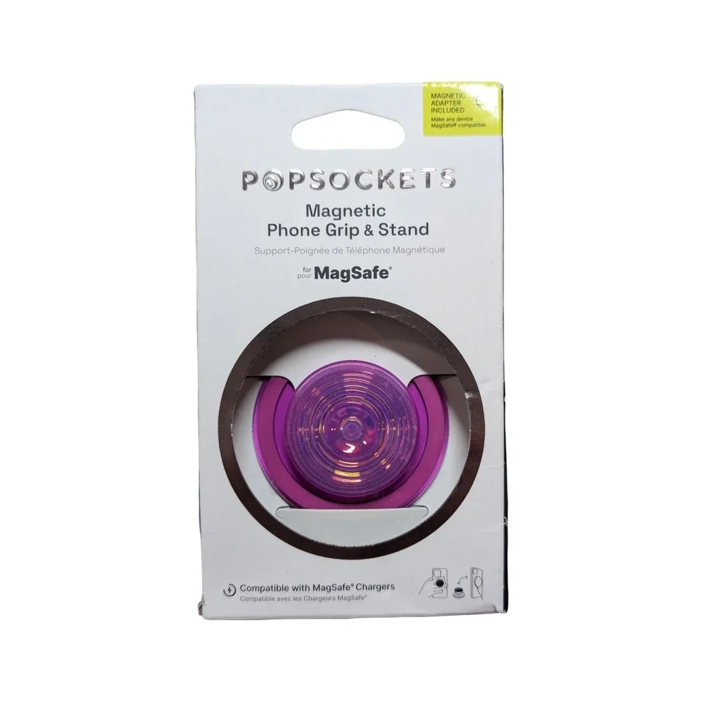 37-O PopSockets PopGrip Magnetic Phone Grip & Stand MagSafe - Purple Iridescent
